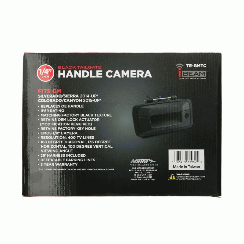 Metra Rear View Camera TE-GMTC METRA Rear-View Chevy GMC Tailgate Handle Backup Camera 2014-2 ...