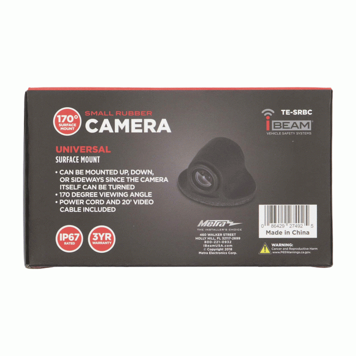 TE-SRBC METRA Universal Mount Small Rubber Housing Camera