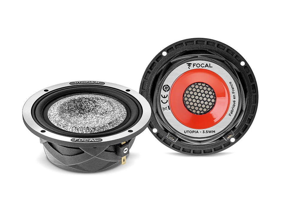 3.5 WM Focal Utopia M 3.5" Midrange Speaker Driver 50W RMS Elite Car Audio 4 Ohm (Single Speaker)