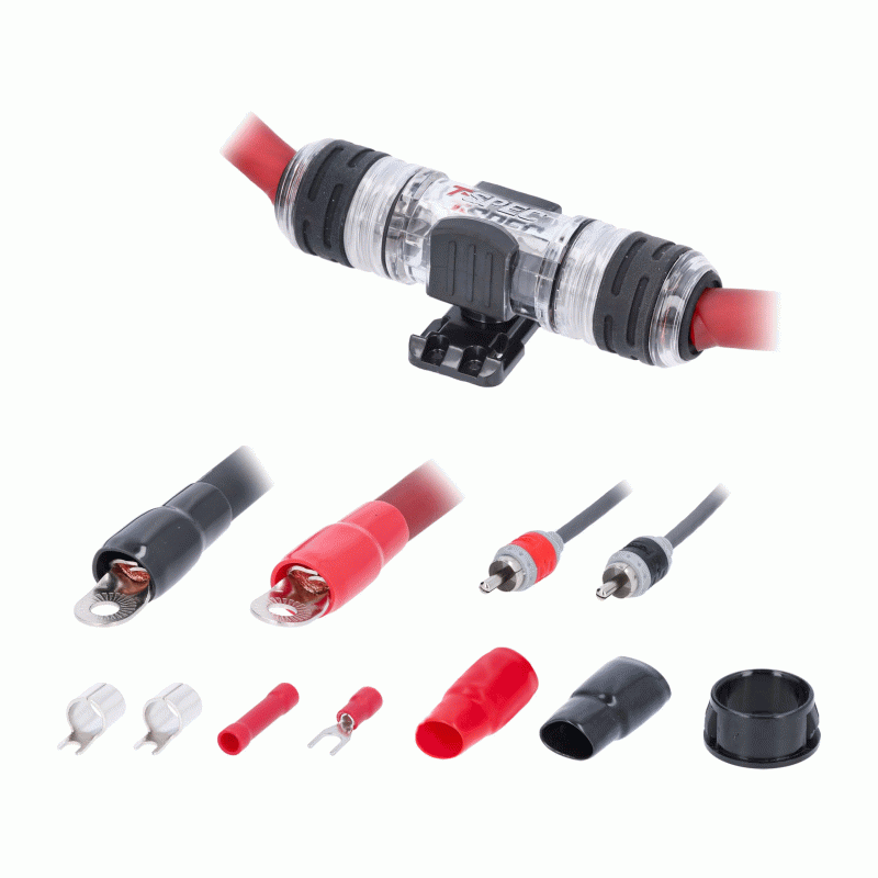 V8-AK1 METRA 1/0 Gauge OFC 0 AWG Complete Amplifier Amp Installation Wire Kit 1/0GA (Oxygen Free Copper)