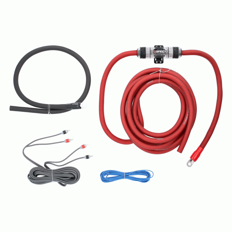 V8-AK1 METRA 1/0 Gauge OFC 0 AWG Complete Amplifier Amp Installation Wire Kit 1/0GA (Oxygen Free Copper)