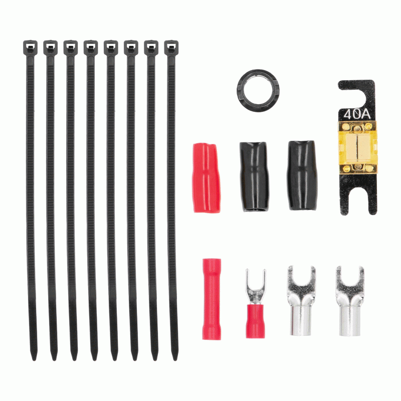 V8-AK8 METRA 8 Gauge OFC 8 AWG Complete Amplifier Amp Installation Wire Kit 8GA (Oxygen Free Copper)