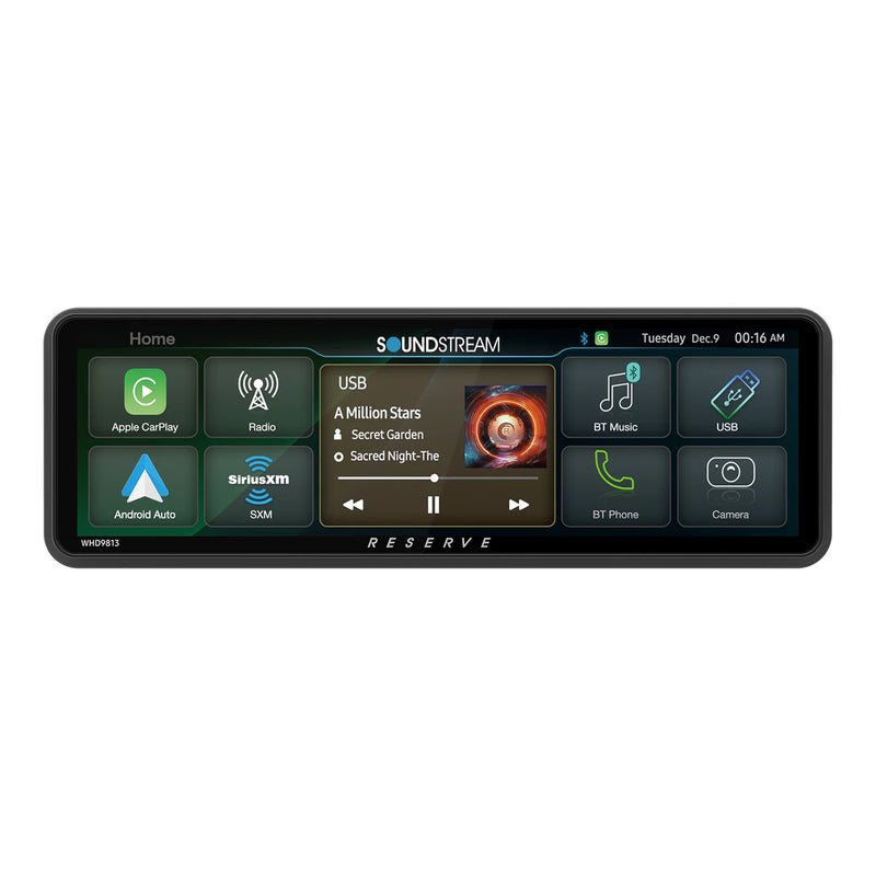 WHD.9813 Precision Power Soundstream Plug-n-Play Motorcycle Audio Headunit Radio Upgrade for 1998-2013 Harley Davidson Touring Motorcycles w/ Wireless Apple CarPlay, Android Auto, SiriusXM Ready