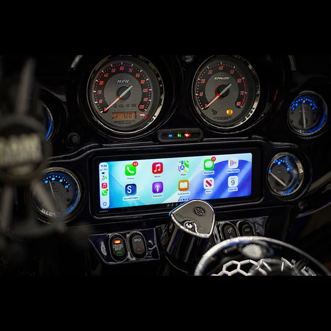 WHD.9813 Precision Power Soundstream Plug-n-Play Motorcycle Audio Headunit Radio Upgrade for 1998-2013 Harley Davidson Touring Motorcycles w/ Wireless Apple CarPlay, Android Auto, SiriusXM Ready