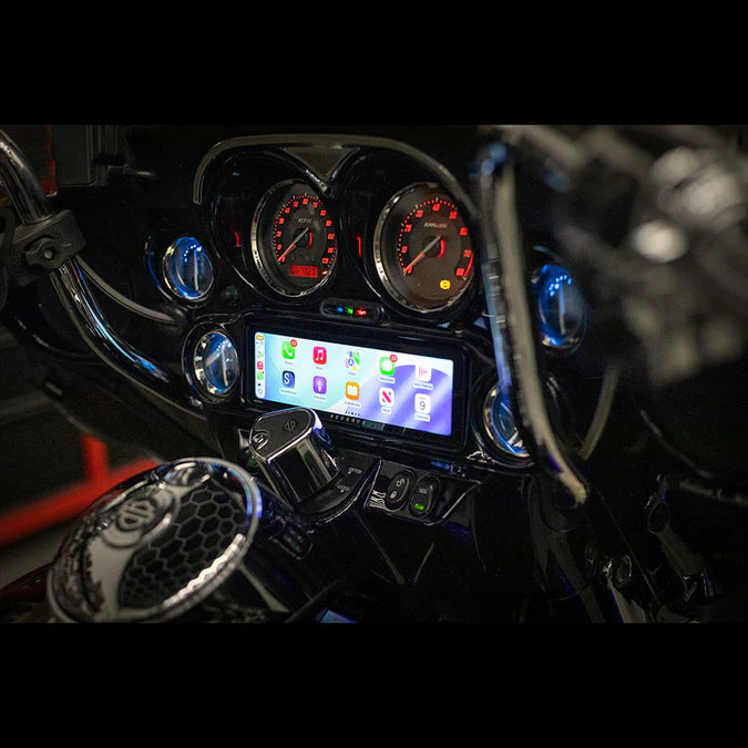 WHD.9813 Precision Power Soundstream Plug-n-Play Motorcycle Audio Headunit Radio Upgrade for 1998-2013 Harley Davidson Touring Motorcycles w/ Wireless Apple CarPlay, Android Auto, SiriusXM Ready