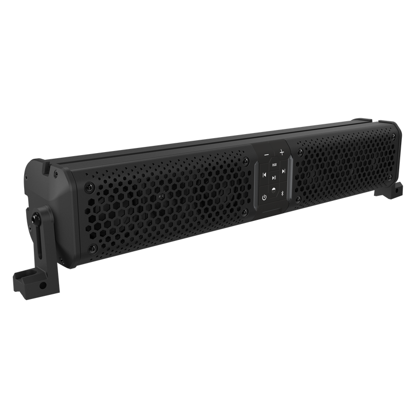 STEALTH XT 6-B Wet Sounds Amplified Bluetooth Powered Soundbar Black 6-Speaker System with Remote ATV UTV RZR Polaris Can-Am