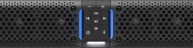 STEALTH XT 12-B Wet Sounds Amplified Bluetooth Powered Soundbar Black 12-Speaker System with Remote ATV UTV RZR Polaris Can-Am