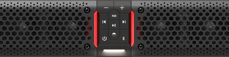 STEALTH XT 6-B Wet Sounds Amplified Bluetooth Powered Soundbar Black 6-Speaker System with Remote ATV UTV RZR Polaris Can-Am