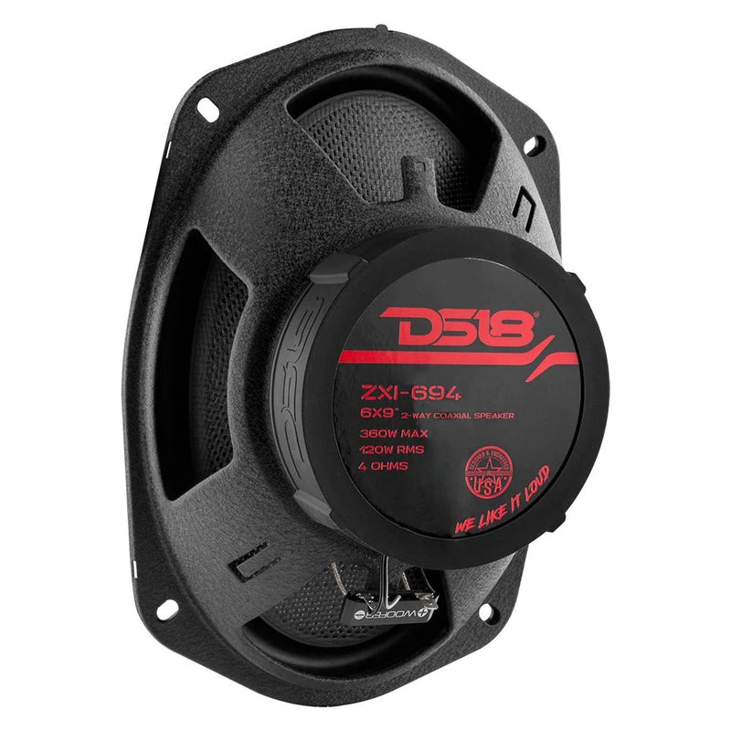 ZXI-694 DS18 Elite 6x9" 2-Way Coaxial Car Speakers | Kevlar Cone 120W RMS 4-Ohm (Pair)