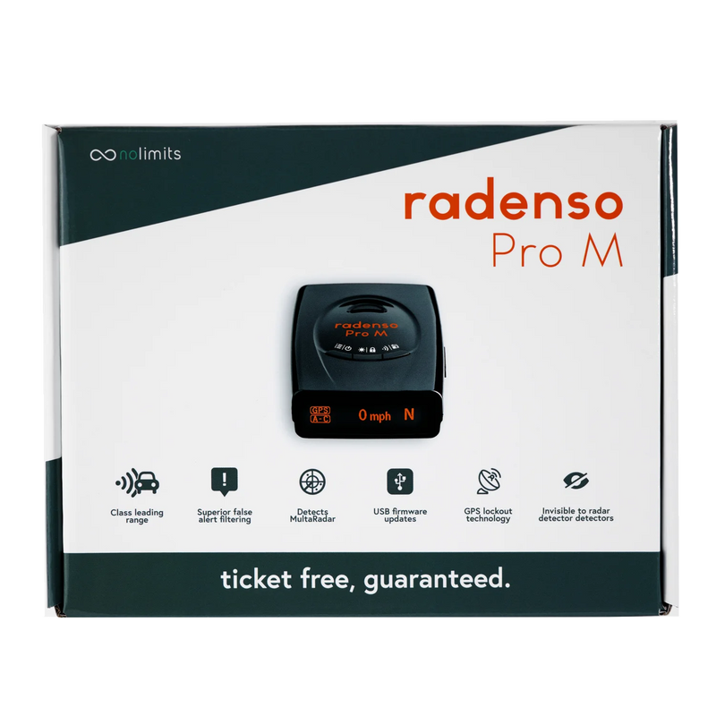 RPM Radenso Pro M Radar Detector with Less False Alerts, Small Size, USA Technical Support, GPS Lockouts