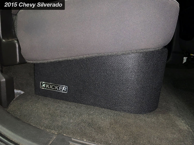 51KGMDL7T122 KICKER Chevy/GMC Truck Specific Dual 12" L7T Loaded Down Firing Enclosure 1200W RMS 2 Ohm
