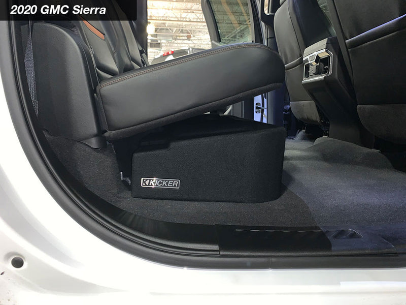 51KGMDL7T122 KICKER Chevy/GMC Truck Specific Dual 12" L7T Loaded Down Firing Enclosure 1200W RMS 2 Ohm