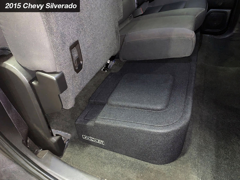51KGMDL7T122 KICKER Chevy/GMC Truck Specific Dual 12" L7T Loaded Down Firing Enclosure 1200W RMS 2 Ohm