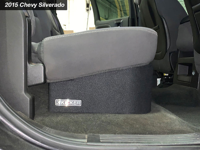 51KGMDL7T122 KICKER Chevy/GMC Truck Specific Dual 12" L7T Loaded Down Firing Enclosure 1200W RMS 2 Ohm