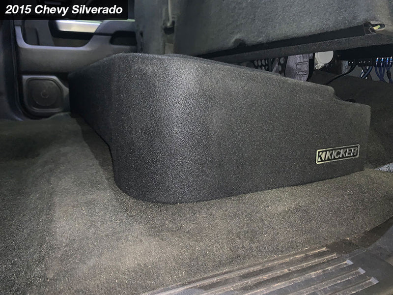 51KGMDL7T122 KICKER Chevy/GMC Truck Specific Dual 12" L7T Loaded Down Firing Enclosure 1200W RMS 2 Ohm