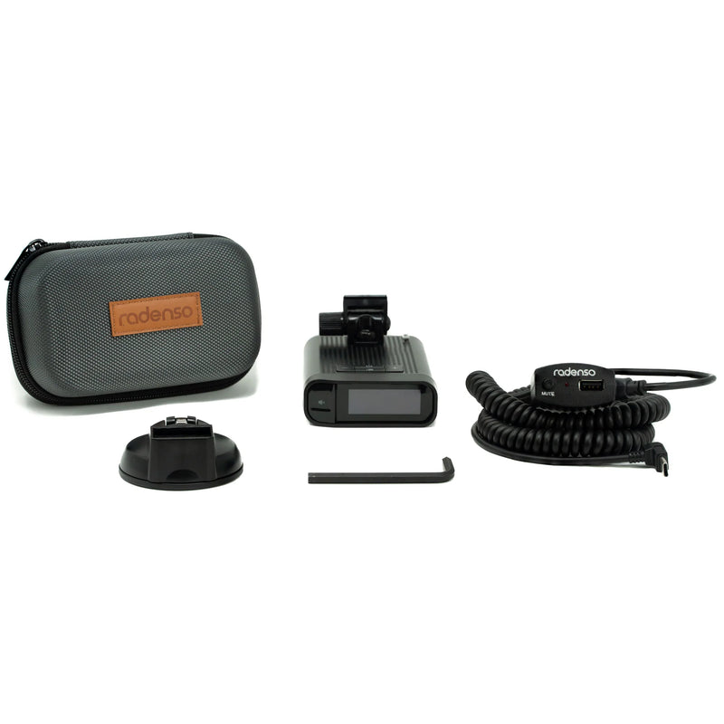DS1 Radenso Extreme Range Radar Detector - Magnet Mount, Bluetooth App, Multi Color OLED Display, Less False Alerts, Auto GPS Lockouts