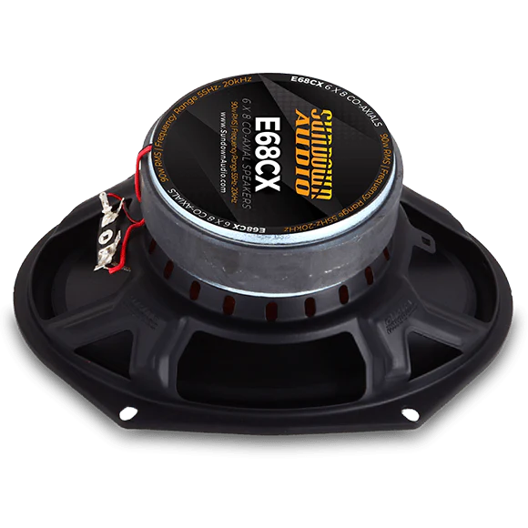 S-E68CX Sundown Audio E-68CX 6x8" Coaxial 2-Way Speakers+Built-in Tweeters 90W RMS Car Audio (Pair)