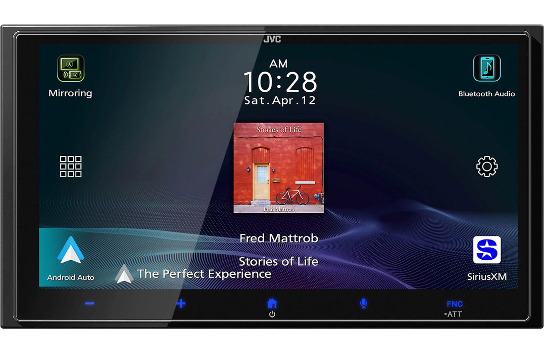 KW-M795BW JVC Digital Multimedia Receiver 6.92” Double-Din Touchscreen Head Unit with Wireless CarPlay and Android Auto, AM/FM, Bluetooth, iDatalink Maestro, SiriusXM Ready, USB Port, Car Radio
