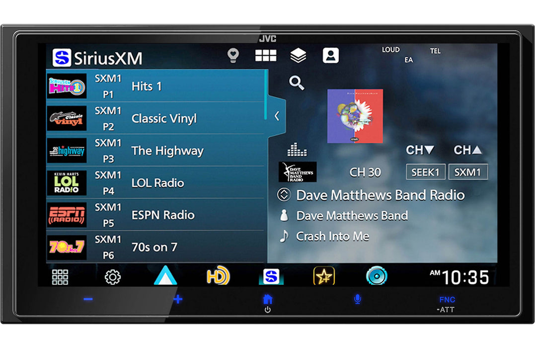 KW-M795BW JVC Digital Multimedia Receiver 6.92” Double-Din Touchscreen Head Unit with Wireless CarPlay and Android Auto, AM/FM, Bluetooth, iDatalink Maestro, SiriusXM Ready, USB Port, Car Radio