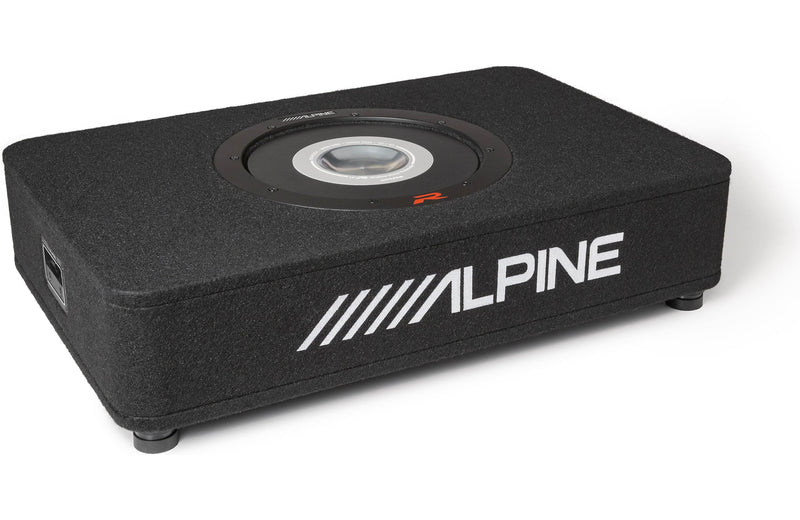 RS-SB12 Alpine R-Series 12" Shallow Subwoofer Sub Single Loaded Down Firing Enclosure 600W RMS 2 Ohm
