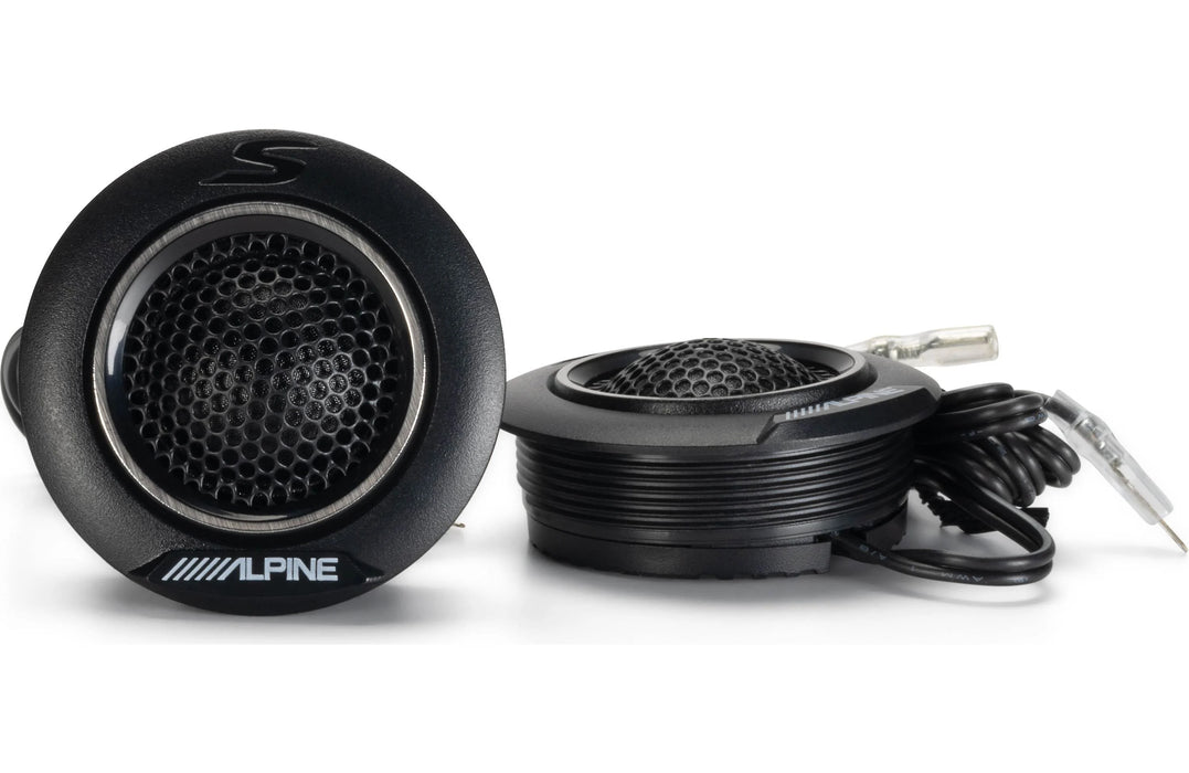 S2-S10TW Alpine S-Series 1" Cloth Dome Car Audio Tweeters 80 Watts RMS 4 Ohm (Pair)