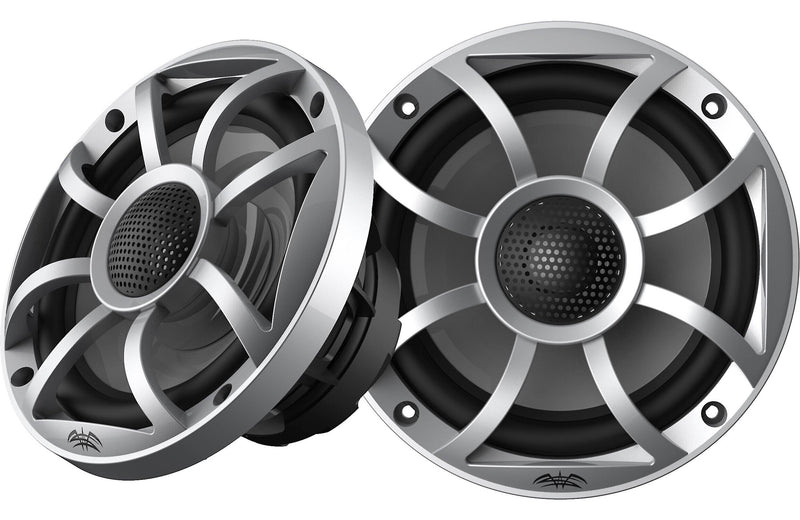 RECON 5-S Wet Sounds Recon Series 5.25" High-Output Component Style Coaxial Speakers w/ XS-Silver Grilles 50W RMS 4 Ohm (Pair)