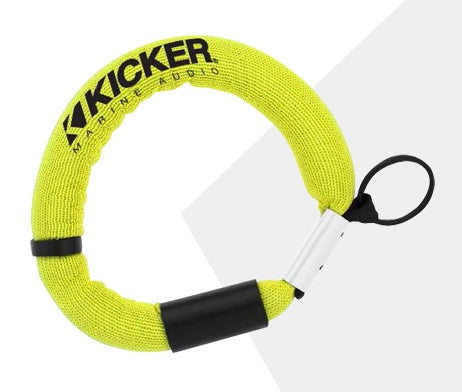 KICKER Floating Marine Keychain Lanyard Kicker Marine Audio Logo (Yellow)