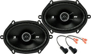 KICKER DS 6x8 inch speaker upgrade bundle for 1999-2014 Ford F150 with two speakers, plug-and-play wiring harnesses and free koozie