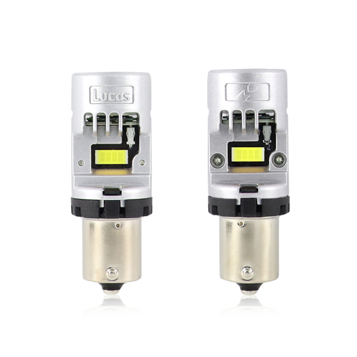 Lucas Lighting M-1156W 1156 white high output LED bulbs pair