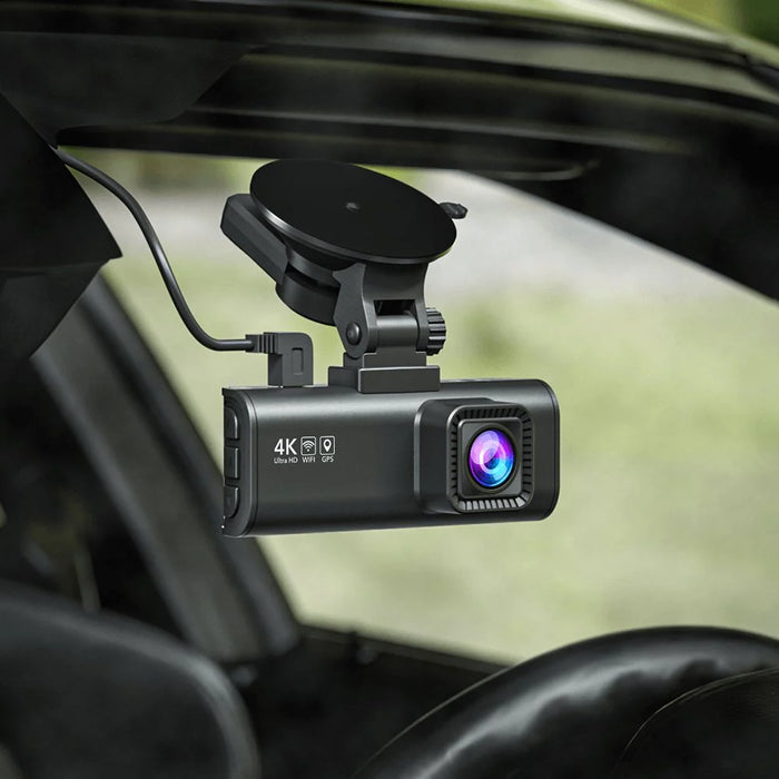 F7NP Redtiger 4K Front + HD Rear Dual Dash Cam Kit App & WiFi Control DVR and Parking Monitoring Camera, 32GB SD Card Included