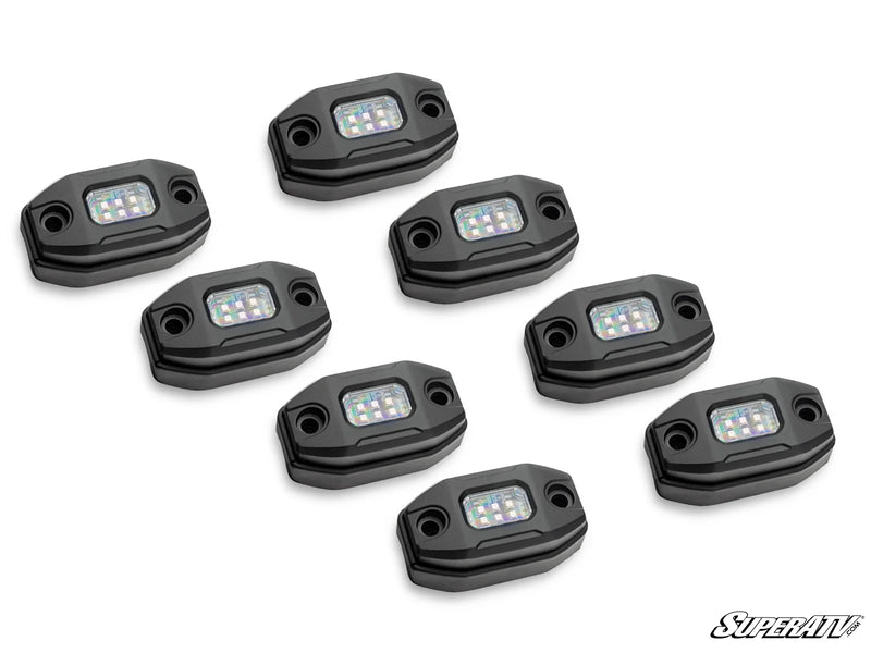 RL-U-002 SuperATV RGB LED Rock Light Kit (8pcs) with Bluetooth Controller IP68 Waterproof