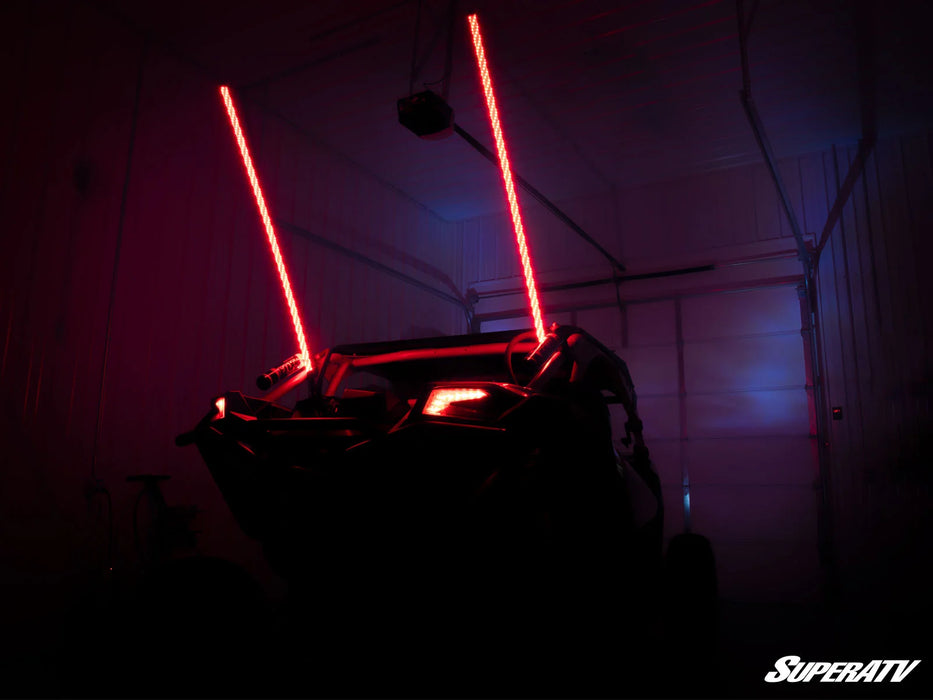 WL-5-001 SuperATV RGB LED 5ft Whip Lights With Bluetooth Controller (Pair)