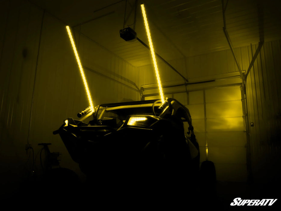 WL-5-001 SuperATV RGB LED 5ft Whip Lights With Bluetooth Controller (Pair)