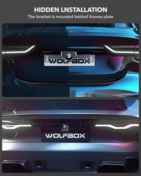 DYCPZJ Wolfbox Reverse Camera License Plate Bracket for Easier Rear Cam Installation